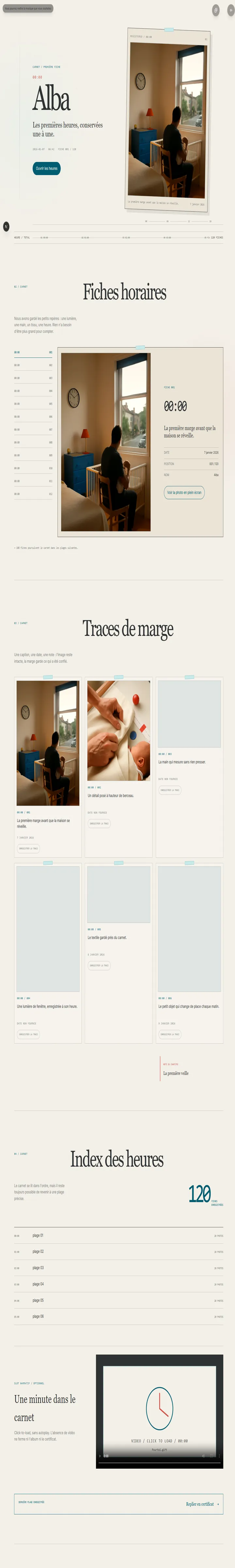 Aperçu — Fais de chaque première heure une fiche à feuilleter, puis déplie le carnet en certificat visuel.